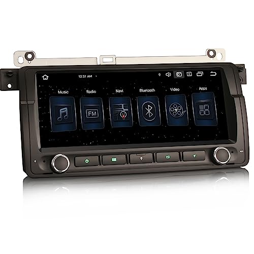 Erisin 8.8 Pulgadas Android 14 Radio Coche Estéreo de Automóvil para BMW Serie 3 E46 Rover 75 M3 MG ZT Soporte GPS Carplay Android Auto DSP Bluetooth WiFi Dab + TPMS 8-Core 4GB RAM + 64GB ROM