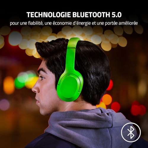 Razer Opus X Casque sans Fil de Basse Latence avec Réduction Active du Bruit ANC Haut parleurs de 40mm Microphone intégré Jusqu'à 40 Heures de Batterie - vue 7