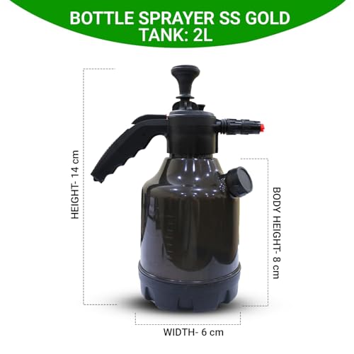Image of SS GOLD 2L Foam Sprayer Bottle with Manual Pump, Adjustable Nozzle, High Pressure Car Wash, Portable Handheld Foam Sprayer for Cleaning, Gardening & Pesticide