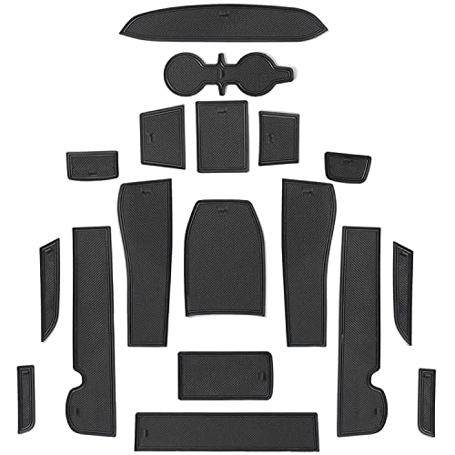 Image of CDEFG Custom Fit Cup, Door and Center Console Liner Accessories for 2021 2022 2023 Trailblazer, Car Slot Mats Cup Holder Inserts Coaster Pad Anti Slip, 19PCS (Black Colored Trim)