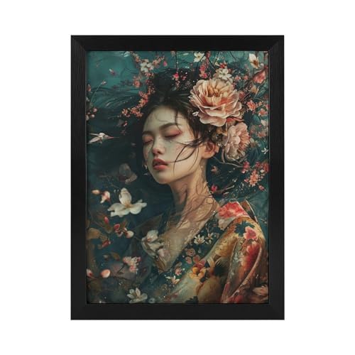 Framed Wall Art for Living Room Ethereal Floral Fantasy with