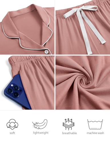 Image of HNG Pajama Sets for Women 2 Piece PJ Sets Short Sleeve Lounge Set Fashion Sleepwear XS-3XL
