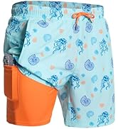 NORTHYARD Men's Swim Trunks 2 in 1 Swimsuit Swim Shorts Quick Dry 7" Board Short Beach Bathing Sw...