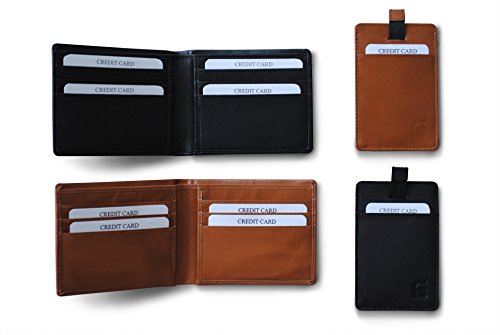 RFID Blocking Men's BiFold Wallet - Genuine Deluxe Black Leather, ID Theft Protection4