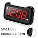 Senicare Home LED Digital Alarm Clock with Nightlight, Easy to Set, Full Range Brightness Dimmer, USB Charging Port, Snooze, Outlet Powered Compact Clock for Bedrooms, Bedside, Desk - Battery Backup