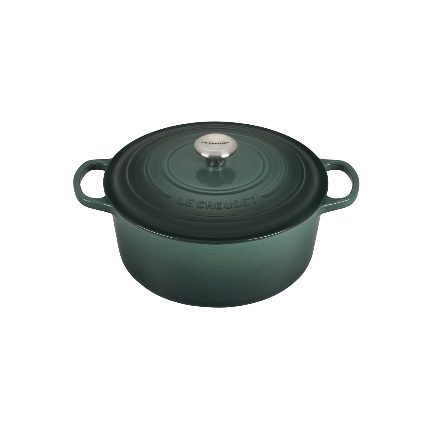Le Creuset 4 1/2 Qt. Signature Round French Oven w/Additional Engraved Personalized Stainless Steel Knob - Artichaut