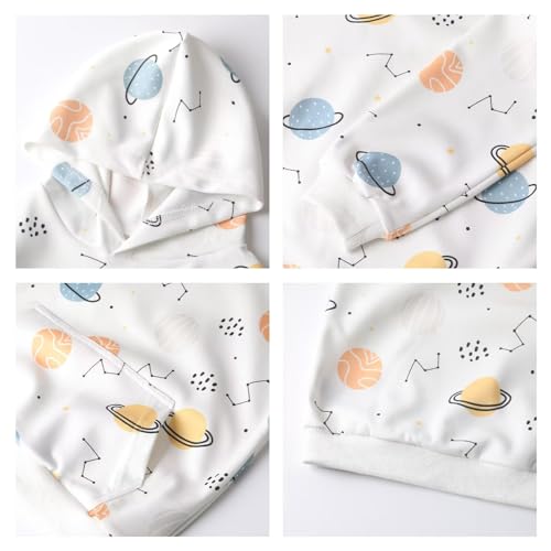 Image of WELAKEN Girls and Toddlers' Pullover Printed Hoodie Sweatshirt with Kangaroo Pocket