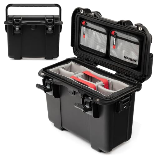 Image of NANUK T30 Pro Photo Kit Camera Case Hard Shell with Padded Divider & Lid Organizer (16L) - Waterproof, Dustproof, Impact Resistant - Travel Case for Camera & Drone (16.5 inch x 9.3 inch x 12.5 inch) -Black | IPX7 Waterproof and IP6X Dustproof, Exterior 16.5 X 9.3 X 12.5 in, 15.9l, Nk-7 Resin