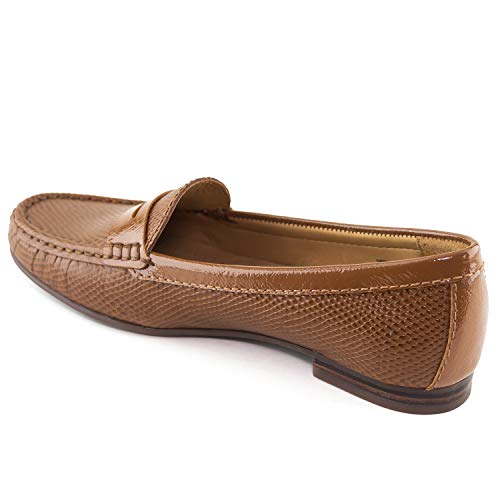 Image of Womens Casual Genuine Leather Comfortable Lightweight Driving Moaccasins Classic Fashion Penny Slip On Ladies Driving Loafer Flat Shoes