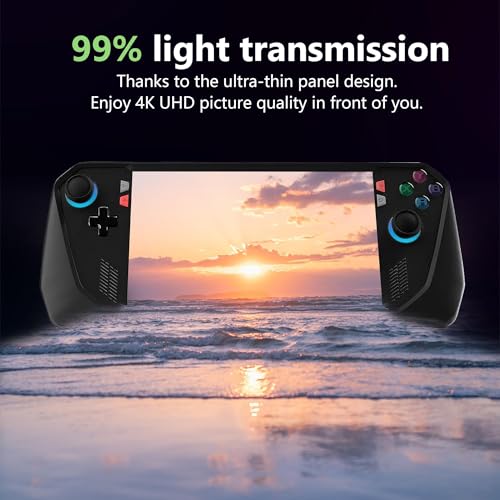 eWINNER 2 Pack Screen Protector Compatible for ASUS ROG Ally X 2024 Handheld 7 inch HD Tempered Glass Crystal Clear Protector Full Coverage HD Anti Scratch Bubble-Free