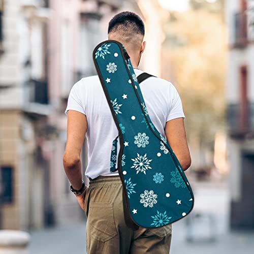 Sac ukulélé ténor et soprano étanche rétro à flocons