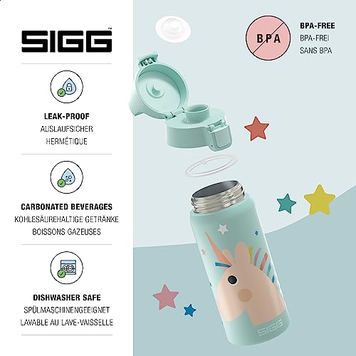 Sigg, Insulated Kids Water Bottle, Shield One Therm, Suitable for Carbonated Beverages, Leakproof, Dishwasher Safe, BPA Free - Image 3