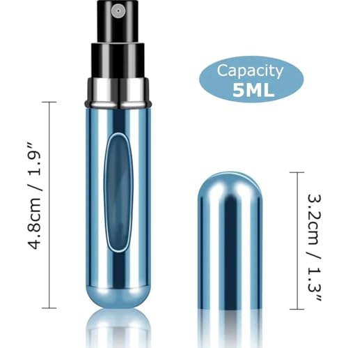 Refillable Mini, Portable Cosmetic Spray Atomizer, Travel Size Perfume Cosmetic Atomizer Bottle, White, Glass, Reusable, 5ml, Refillable, Effortless Refilling, Compact, Portable