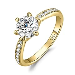 H-Round 1.5ct Moissanite Yellow Gold Plated