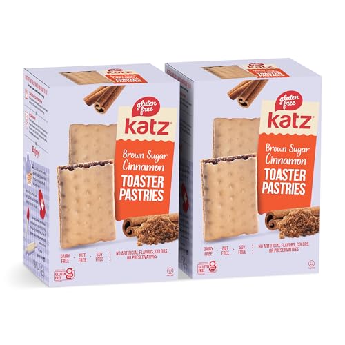 Image of Katz Gluten Free Toaster Pastries, Cinnamon. Healthy snacks for adults and kids. Free of dairy, nuts, peanuts, and soy. Kosher 8 oz (2pk).