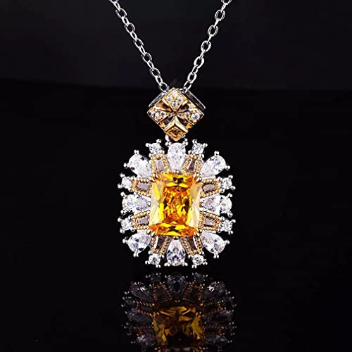 Collier en citrine et pierres roses pour femme | Bijou élégant