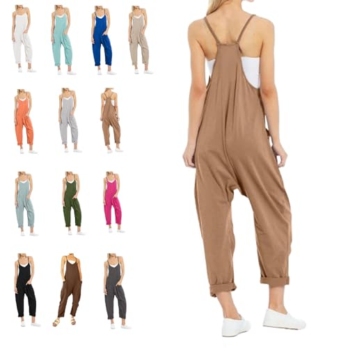 Genérico Mono De Maternidad Lahloya, Mameluco De AlgodóN, Monos De Maternidad, Jersey De Maternidad Con Bolsillos (Caqui,S)