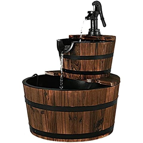 Safstar 2-Tier Barrel Water Fountain Cover
