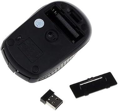 Wireless Mouse, 2.4G USB Wireless Mice Optical PC Laptop Notebook Computer Cordless Mouse with Nano Receiver, 6 Buttons, 1800 DPI, for Windows Mac Linux Vista Macbook Pro Apple iMac