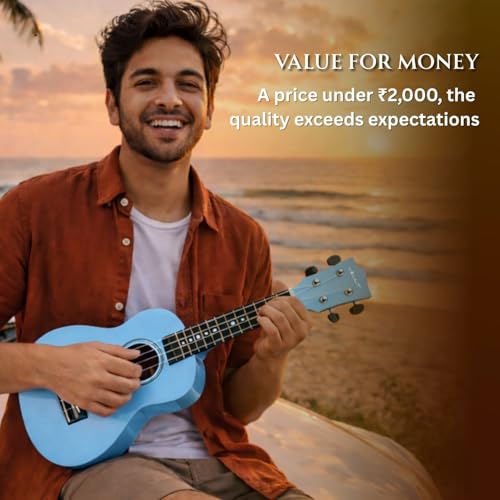 Image of Vault UK-003 Soprano Colourful Ukulele 21 inch With Gig-Bag - Blue