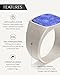 RTZN® Lapis Lazuli Ring for Men — Premium Silver Signet Rings for Men — 100% Waterproof & Non Tarnish Blue Stone Rings for Mens (SIZE: 9)
