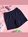 MY WAY Girls' Value Pack Solid Cotton Bike Shorts - All Navy - 4
