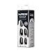 KISS imPRESS Color Press-On Manicure Fake Nails, All Black - Short & Square, Solid Black, Ready To Wear, Chip Proof, Smudge Proof, No Dry Time, Mini File & More | 30 Count (Pack of 2)