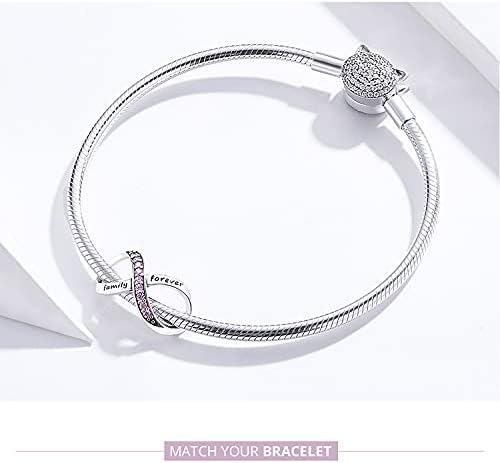 Miniatura 8 de Abalorio infinito de plata de ley 925 con colgante para pulseras Pandora, para mujer