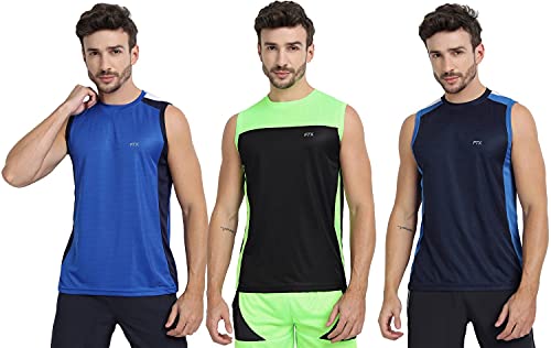 Image of FTX Men's Dri-Fit Round Neck T-Shirt - Black, Royal Blue, Navy Blue (709 6-709 9-709 10)