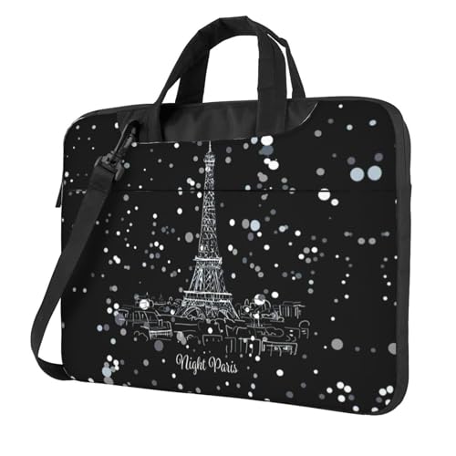 Maletín para portátil resistente de tela Oxford con estampado de la Torre Eiffel