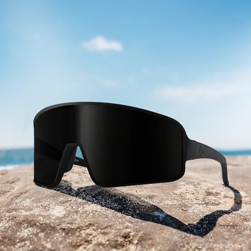 Image of MAXJULI Polarized Sunglasses for Men Women, Windproof Outdoor Sports Cycling Running UV400 Protection Sun Glasses 8121