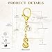 VICKHU Gold Plated Initial Letter Keychain for Women Car Key Purse Decorative Keyring Handbag Charms Fashion Cute Keychain (S, Gold-Pearl)