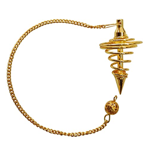 Image of Golden Spiral Pendulum | Reiki Tool | Feng Shui & Vastu Chakra Balancing | Divination & Decision Making Dowsing Pendulum