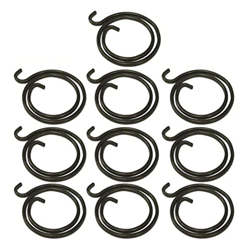 FUBESK Lot de 10 ressorts de rechange pour poignée de porte - Bobine interne à 2 tours, 1,2 mm d'épaisseur, noir mat
