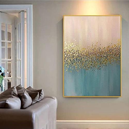 Affiche murale abstrait or magnifique 70x100cm pour salon