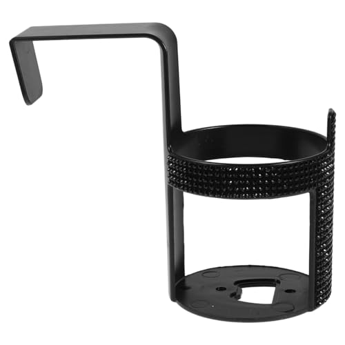Portavasos multifuncional para carro con gancho negro brillante miniatura 4