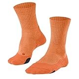 FALKE Damen Wandersocken TK2 Explore Wool, Wolle, 1 Paar, Rot (Coral Rose 8150), 41-42