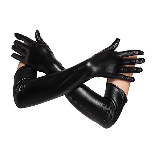 53cm/21in Women's Faux Leather Adult Long Gloves Party Patent Sexy Elegant Gloves