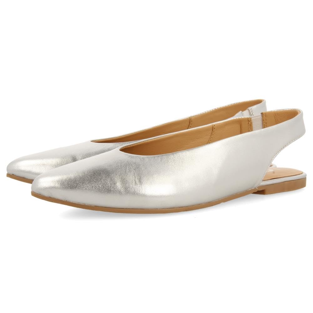 GIOSEPPO Womens 92112 Ballet Flat, Metallic Silver, 5.5 UK