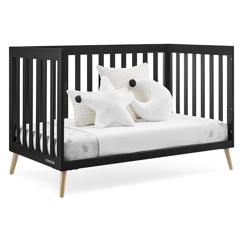 Delta Children Essex 4-in-1 Convertible Baby Crib, Ebony with Natural Legs - image 9