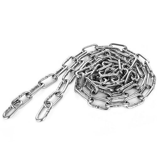 ZOFUN 6 Metres Metal Chain, 3mm Galvanized Heavy Duty Chains Anti-Theft