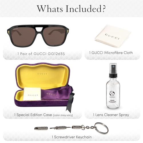 Gucci GG1263S Designer Pilot Shape Men Sunglasses: Pilot Frame Eyewear with Polarized Lenses - Epitome of Luxury and Style2