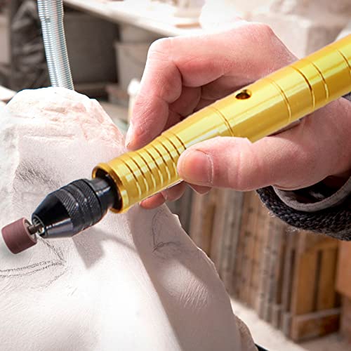 Image of 1 /8 Inch (3.175mm) Flex Shaft Adapter, Gold | Flexible Shaft Rotary Tool Attachment, Power Cable Drill Chuck Extension, For Grinder