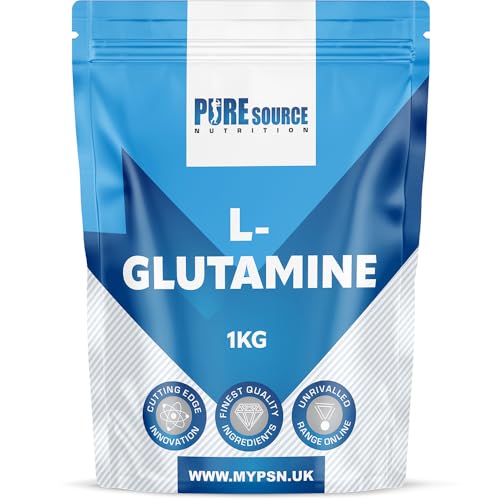 L-Glutamine 1kg - Pure Micronised L-Glutamine Powder - Amino Acid - Muscle Growth & Recovery Supplement- Gut Health - Mix in Protein - Pre and Post Workout - 200 Servings (1Kg, Unflavoured)