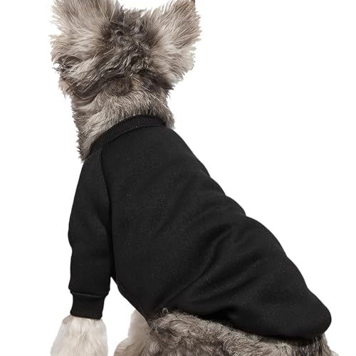 Image of Puppy Sweater for Small Dogs Clothes Warm Winter Cat Clothe Pet Sweatshirt Knitwear Doggie Kitten Clothing, Black, X-Large