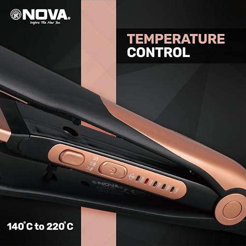 Image of NOVA 2 in 1 NHS 885 /05 Hair Straightener (Black, Gold)