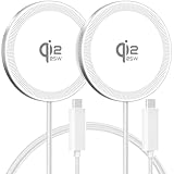 25W Magnetic Wireless Charging Pad: Qi2.2 Qi2 MagSafe Fast Charger for Google Pixel 10 iPhone 17 16 Pro Max 16e 15 14 13 12 AirPods & Samsung Galaxy Series Gift Ideal for Desk & Travel (White, 2Pack)
