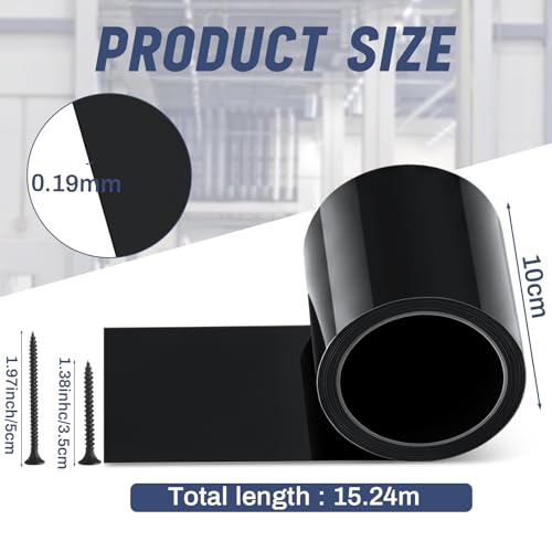 Image of Yaocom Black Aluminum Flashing Roll 3.94inch x 50ft