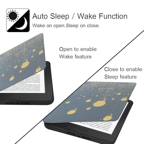 Image of MOCA Case for Kindle Paperwhite 12th Gen 7 inch (2024) & Kindle Colorsoft 7 inch (2025), Slim PU Leather Cover with Auto Wake /Sleep, Magnetic Closure, Lightweight (City Night)