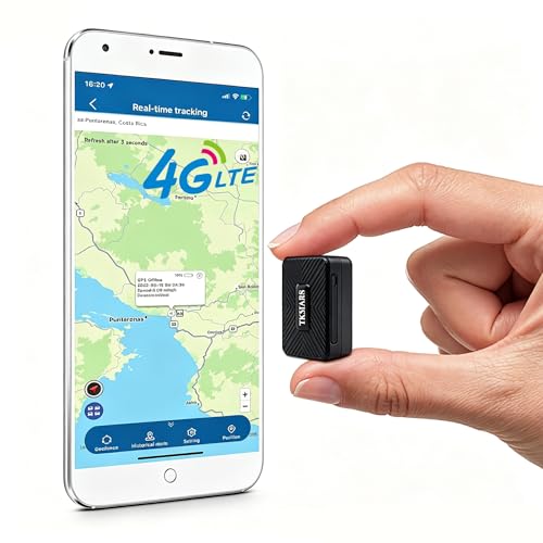 Mini Traceur GPS 4G Puce TK913 Suivi en Temps Réel Antivol Étanche GPS Tracker Aimanté Alarme SMS APP Compatible Téléphones Android et iPhone Traqueur...